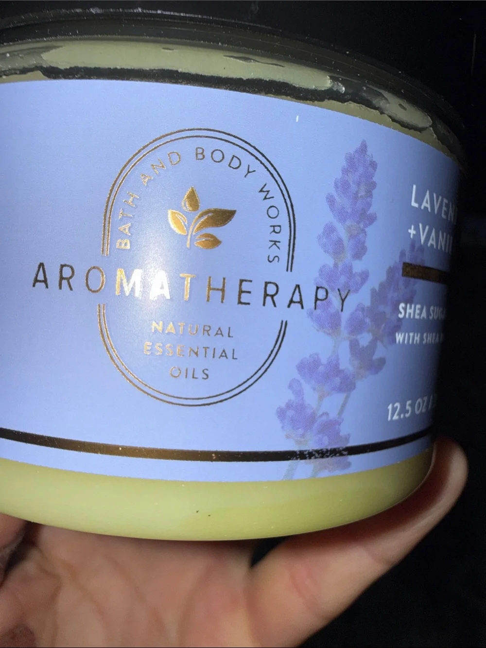 Bath & Body Works Aromatherapy Lavender + Vanilla Shea Sugar Body Scrub - Purple
